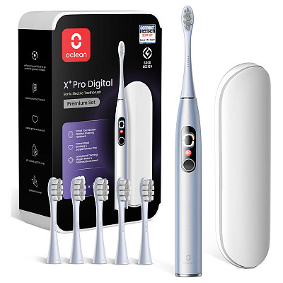 Електрична зубна щітка Oclean X Plus Pro Digital Silver
