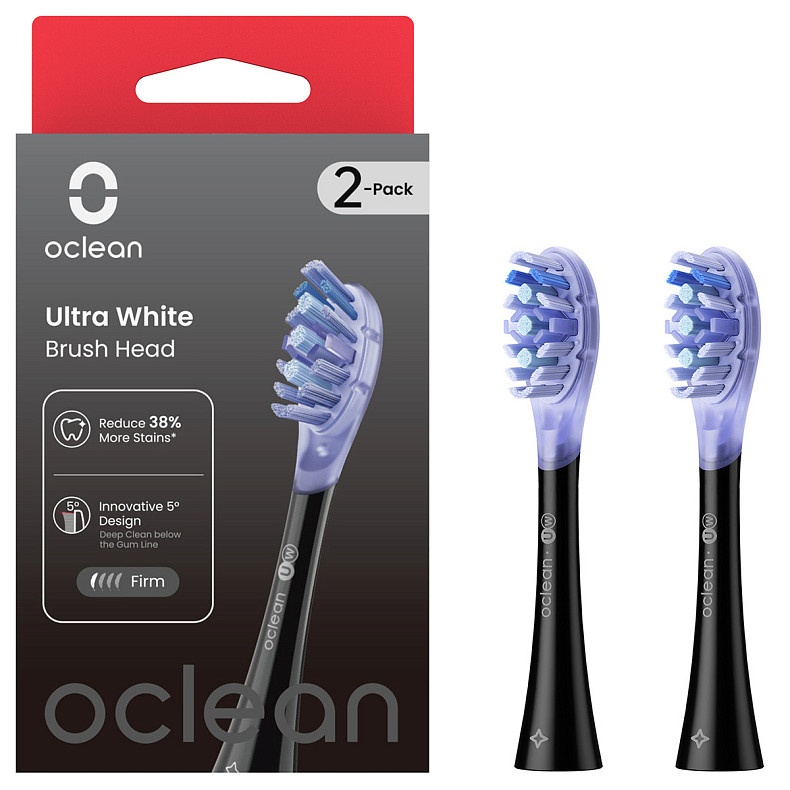 Насадка Oclean Ultra White Brush Head 2psc UW02 B02 Black